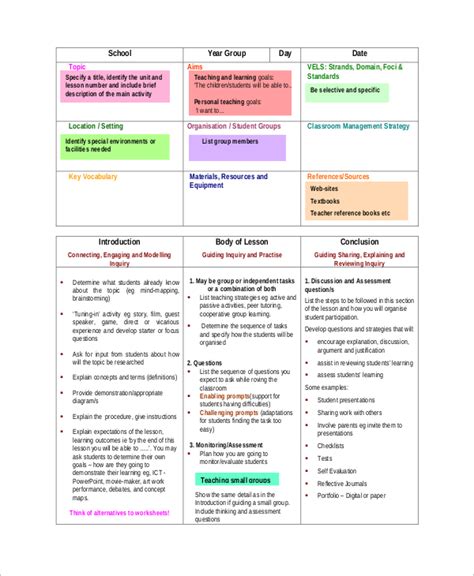 SAMPLE LESSON PLAN .